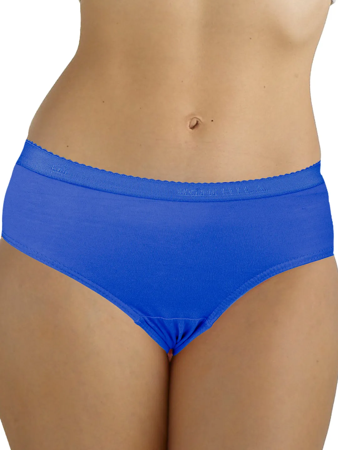 100% Cotton Assorted Colours Plain Panties - Lyca(Pack of 4)