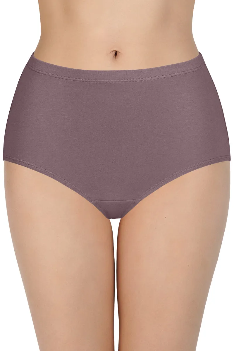 100% Cotton Full Brief Panty Pack (Pack of 3) - D021 - Solid