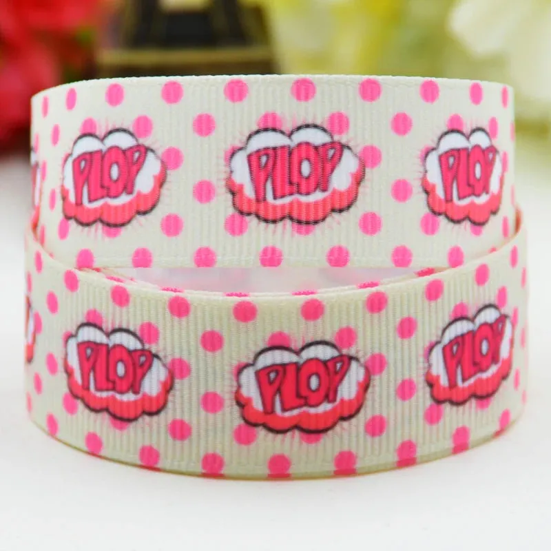 22mm 25mm 38mm 75mm Explosion Cloud Cartoon Character printed Grosgrain Ribbon party decoration 10 Yards Mul070