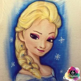 Airbrush Frozen-Elsa Shirt Design