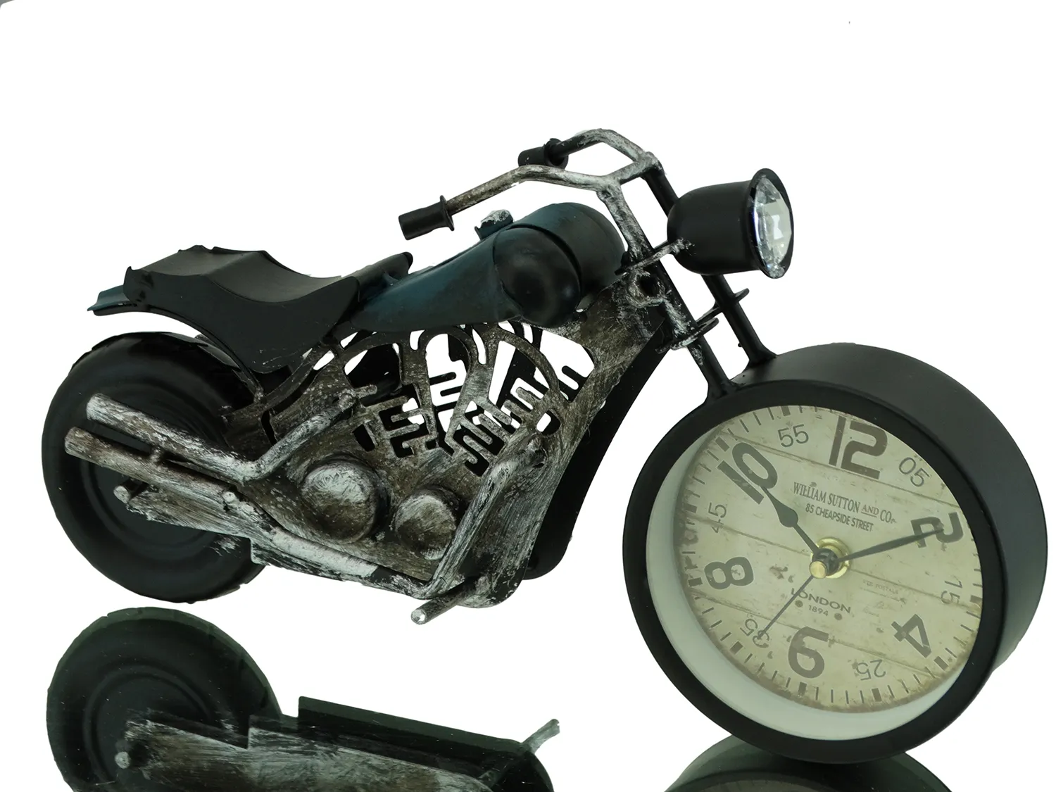 Antique Motorcycle Desk Clock