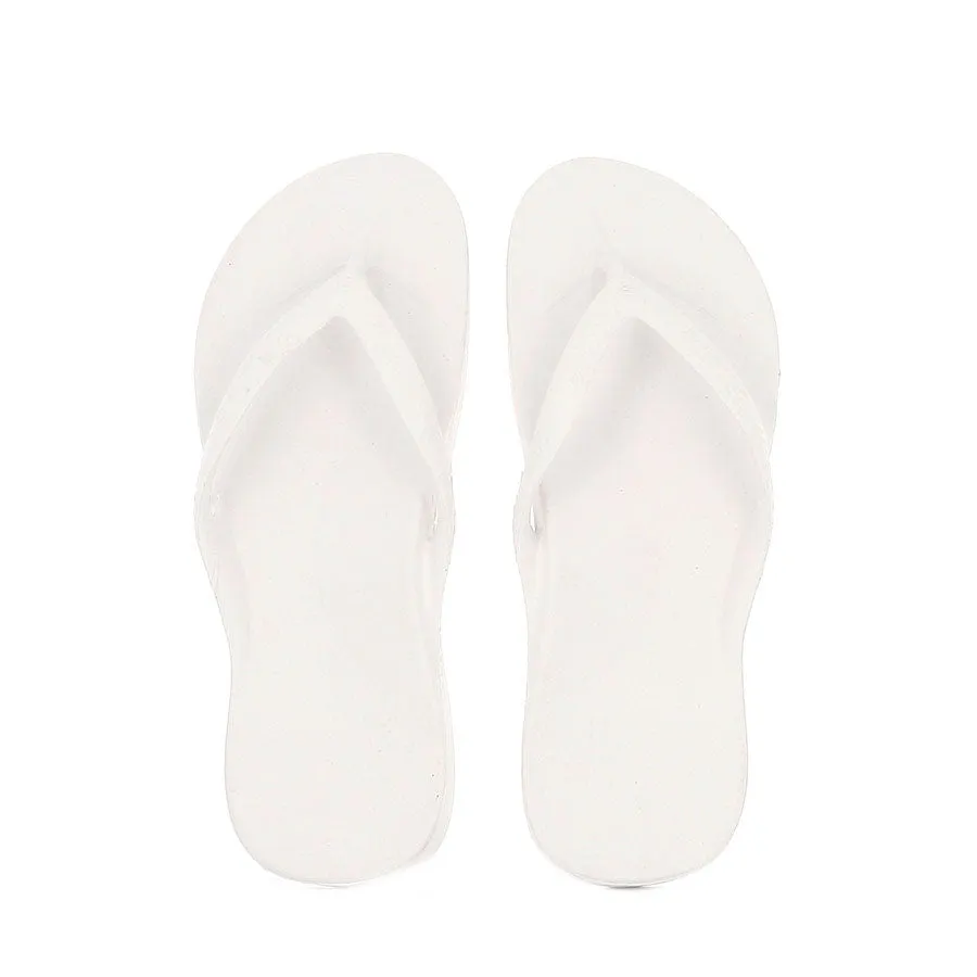 ARCH SUPPORT THONGS - WHITE