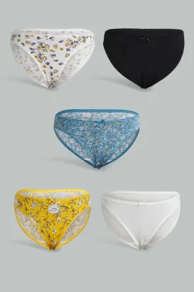 Assorted Bikini Briefs For Women (Pack of 5)