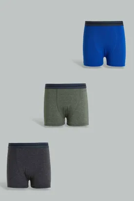 Assorted Boxer Set For Senior Boys (Pack of 3)