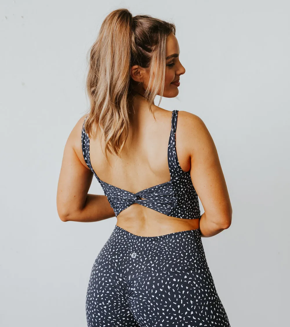 Astoria LUXE IGNITE Sports Crop - Black Speckle