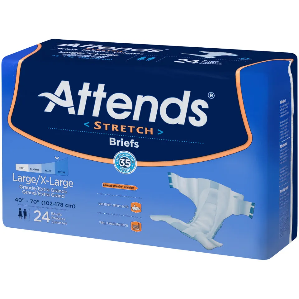 Attends Stretch Briefs, Severe Absorbency