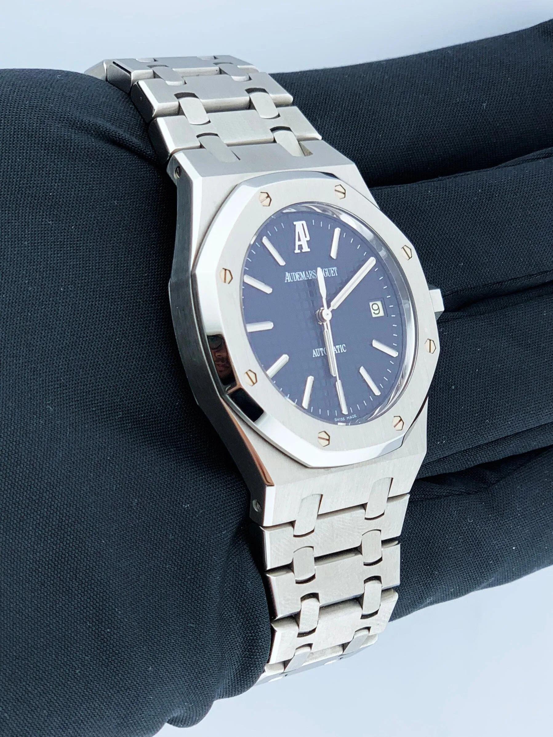 Authentic Audemars Piguet Royal Oak 15300ST Blue Dial Watch with Original Box & Papers