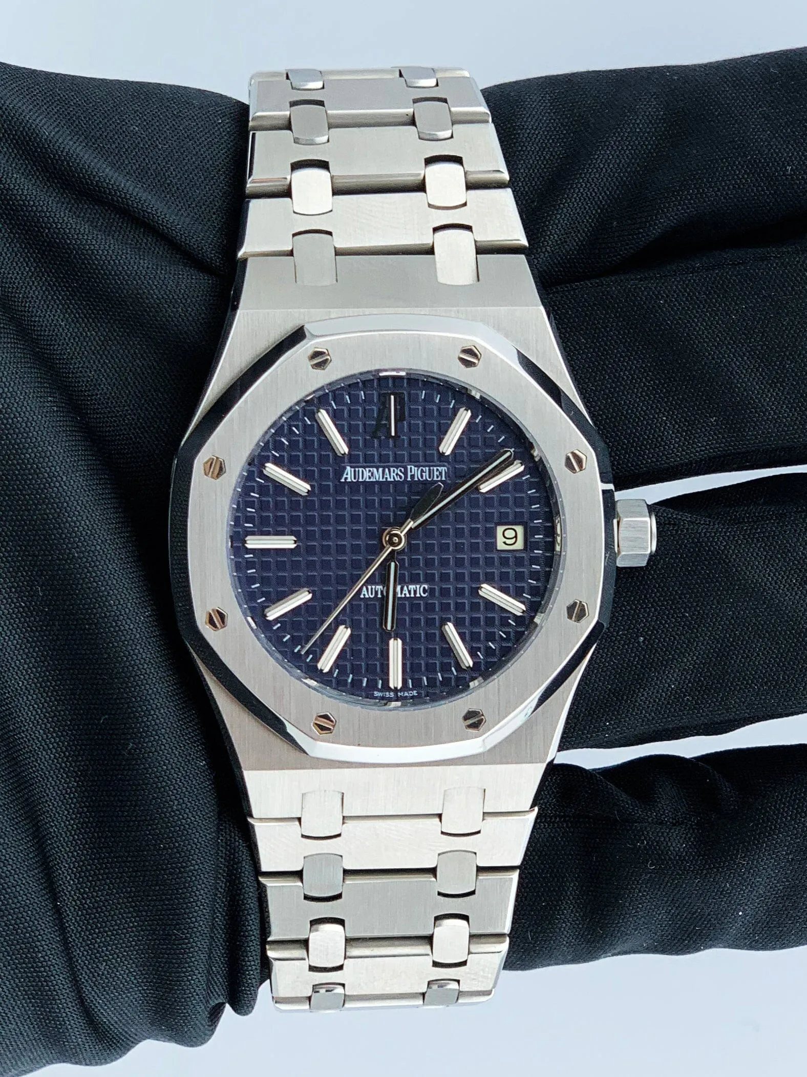 Authentic Audemars Piguet Royal Oak 15300ST Blue Dial Watch with Original Box & Papers