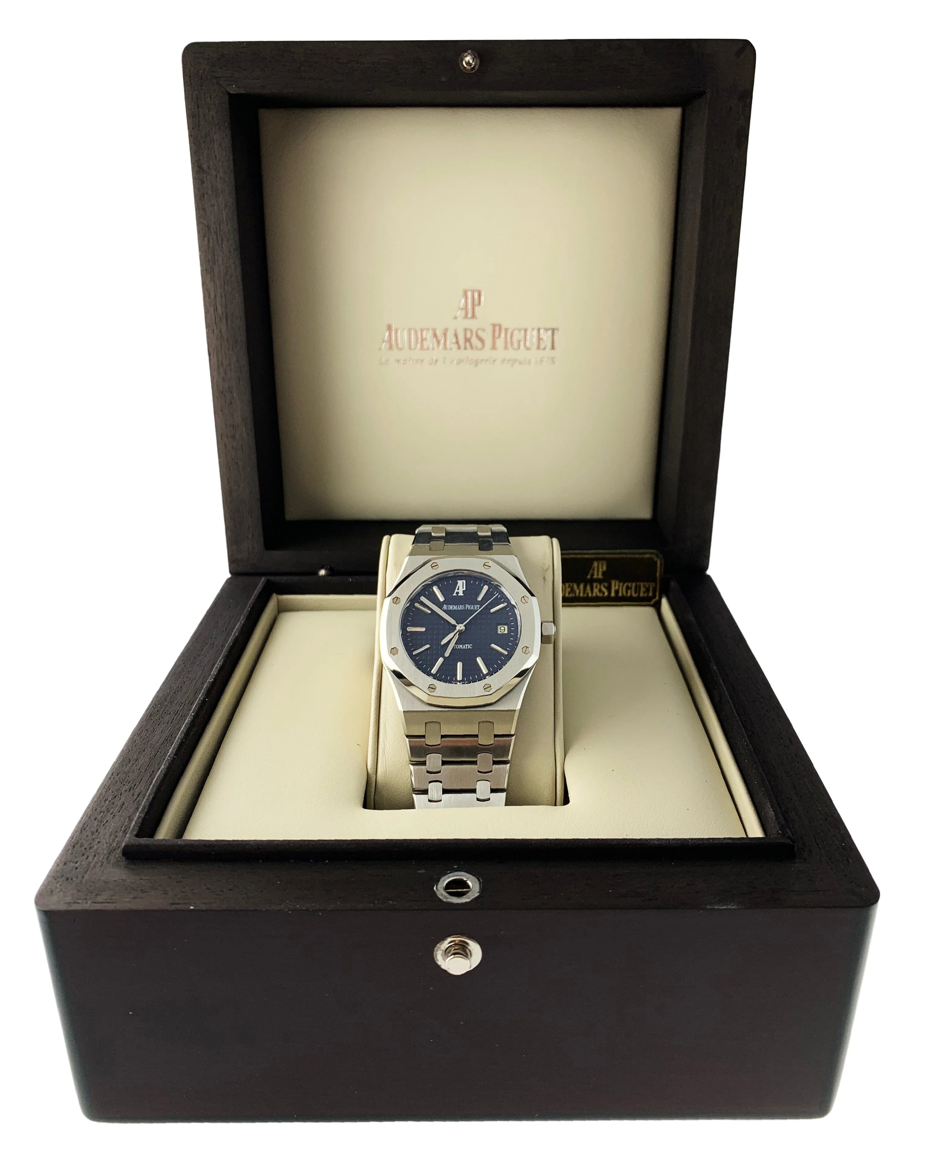 Authentic Audemars Piguet Royal Oak 15300ST Blue Dial Watch with Original Box & Papers