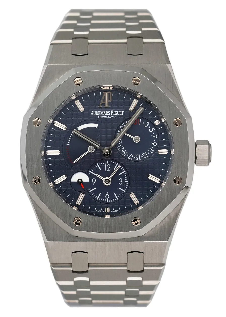 Audemars Piguet Royal Oak 26120ST Dual Time Blue Dial Mens Watch With Papers