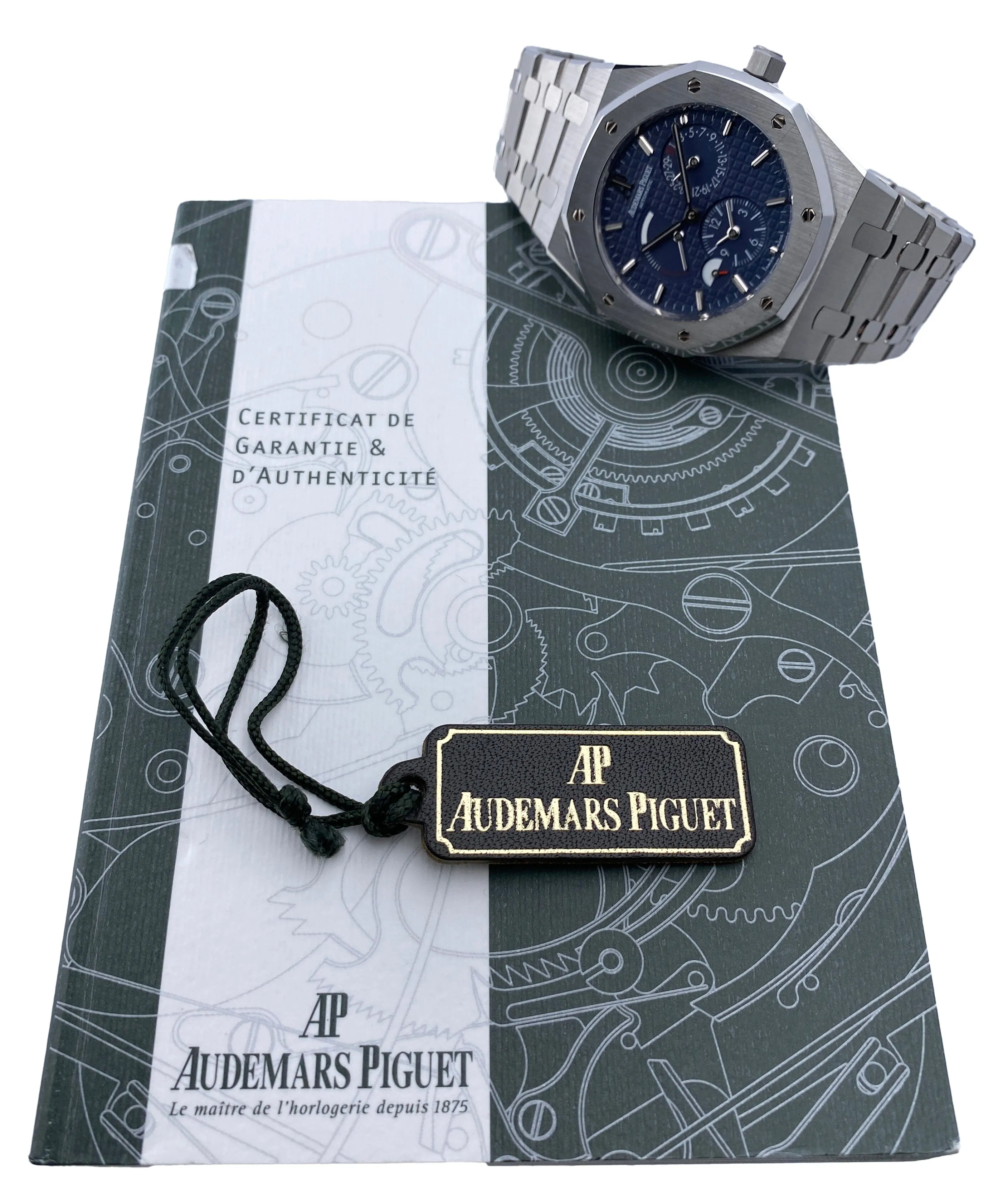 Audemars Piguet Royal Oak 26120ST Dual Time Blue Dial Mens Watch With Papers