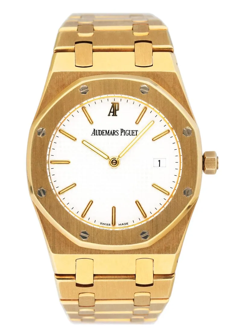 Audemars Piguet Royal Oak 56175BA White Dial 18K Yellow Gold Ladies Watch With Archives