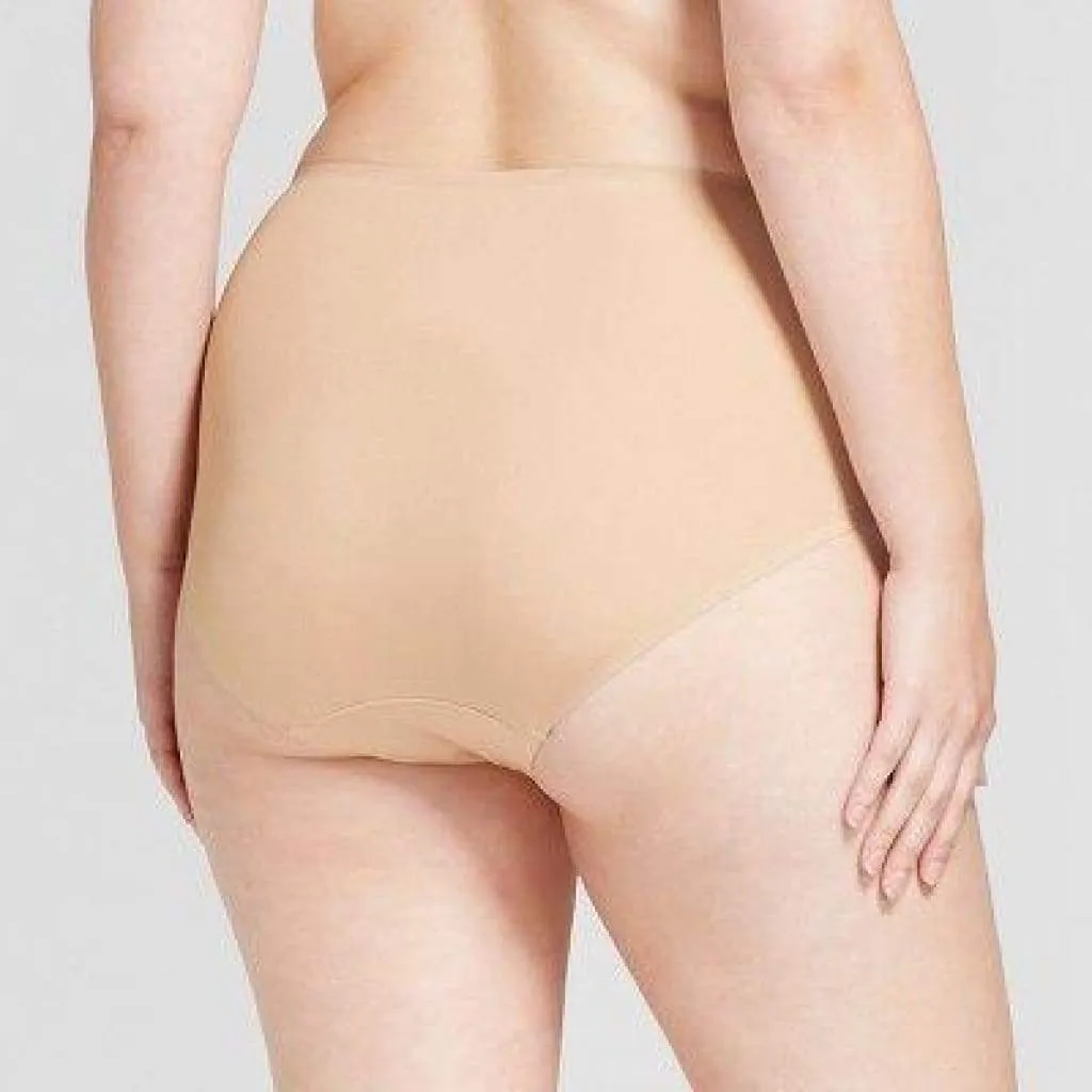 Ava & Viv High Waist Bonded Briefs with Lace 2X Honey Beige