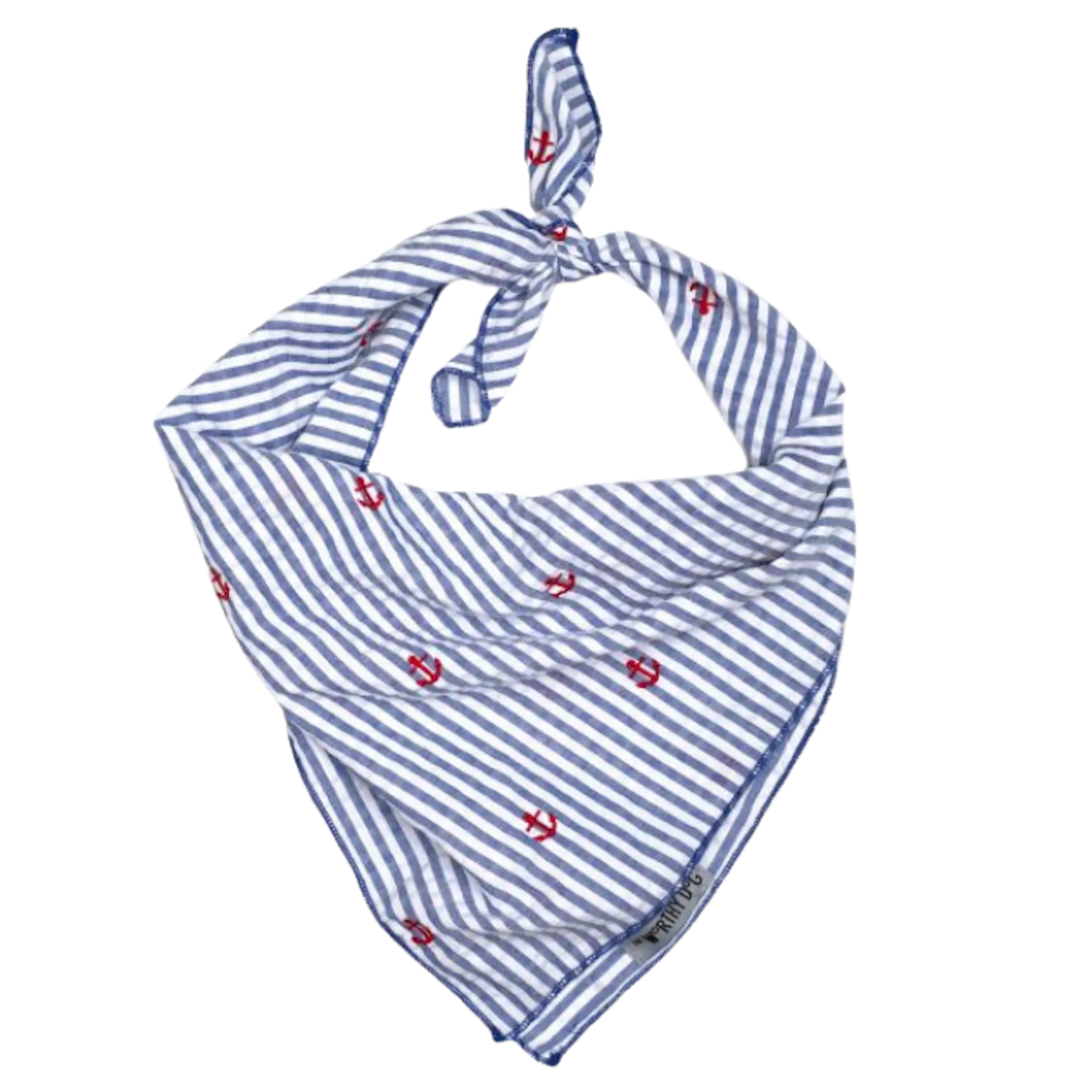 Bandana | Navy Stripe Anchors