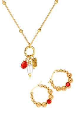 Bethany & Hestia Necklace with Earring Set