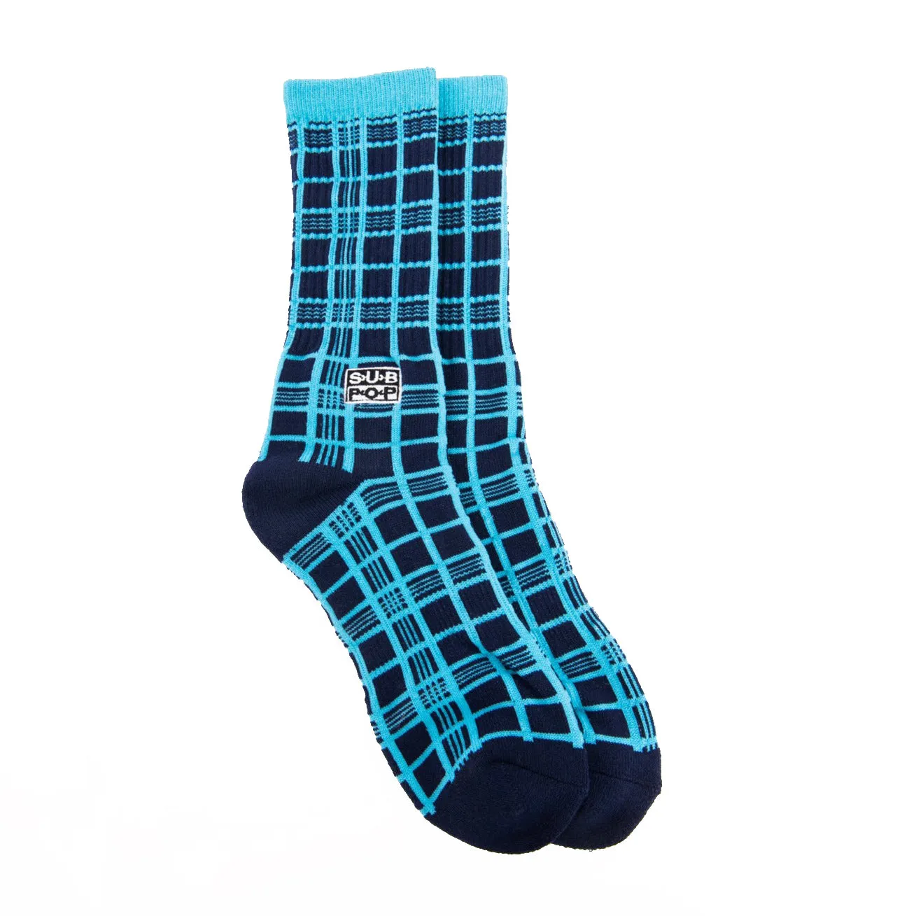 Black w/Blue Flannel Sock