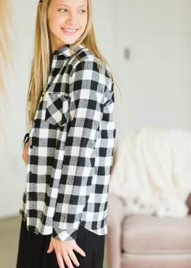 Black   White Buffalo Check Flannel - FINAL SALE