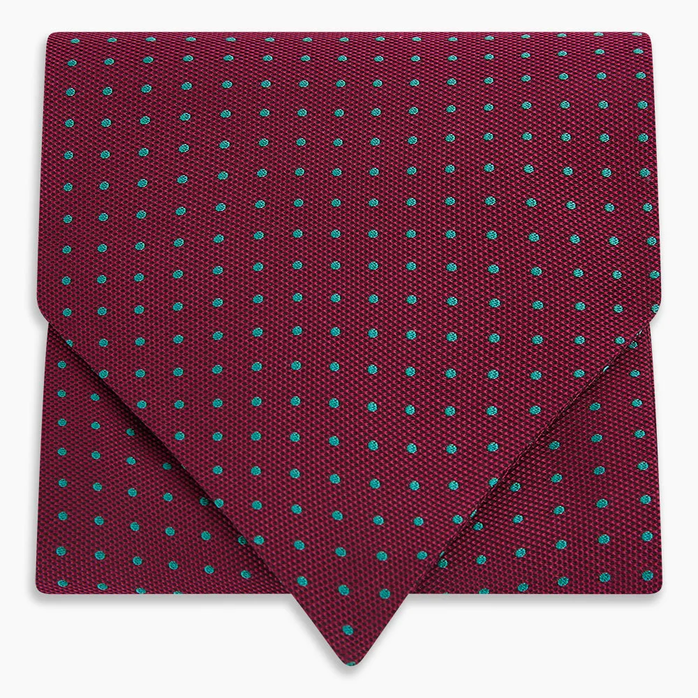 Blue and Burgundy Micro Dot Silk Cravat