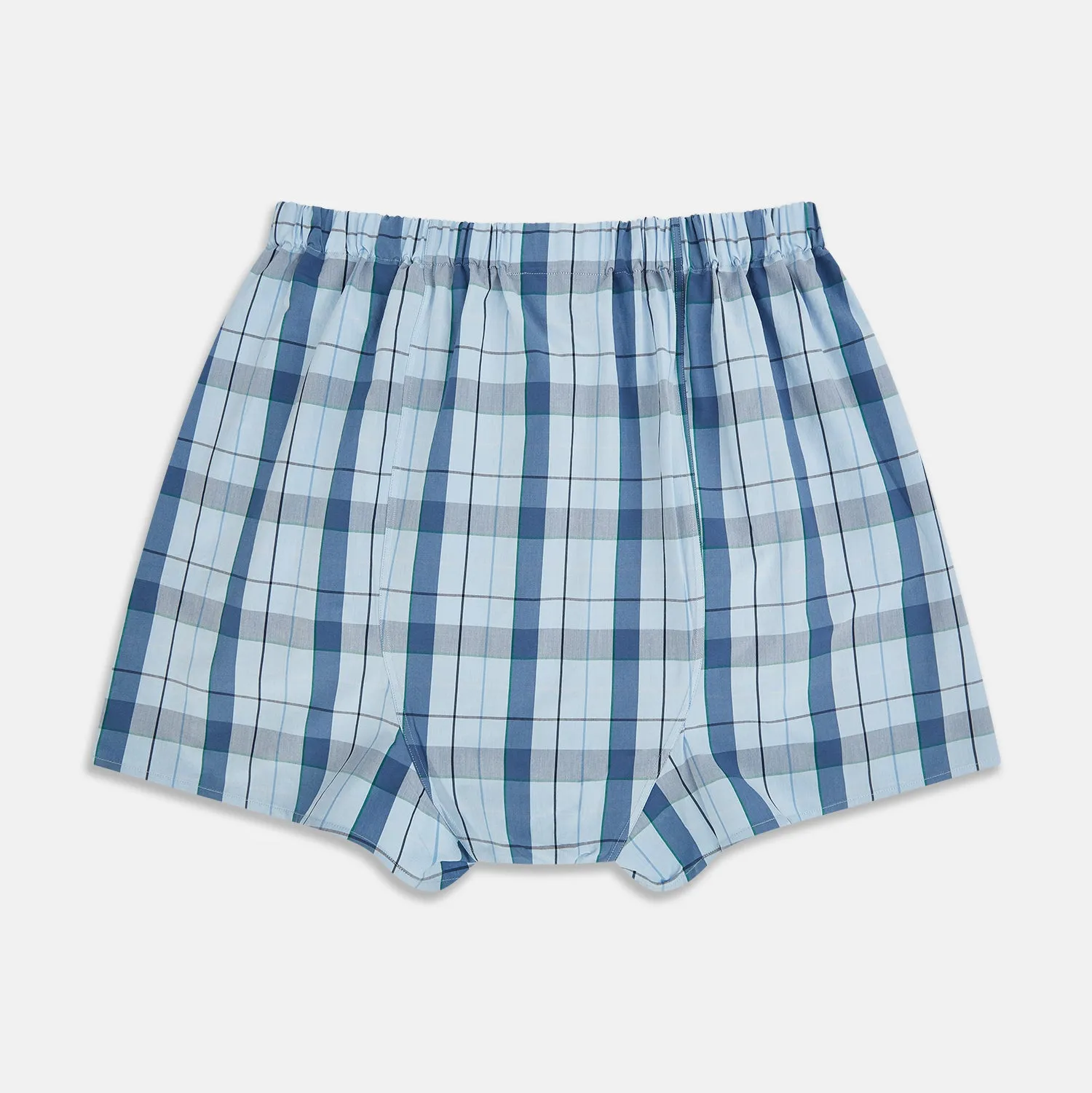 Blue and Green Blazer Check Godfrey Boxer Shorts