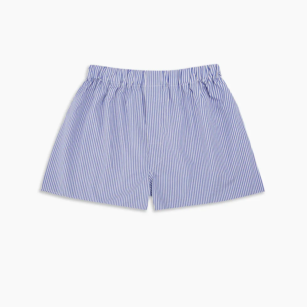 Blue Bengal Stripe Cotton Boxer Shorts