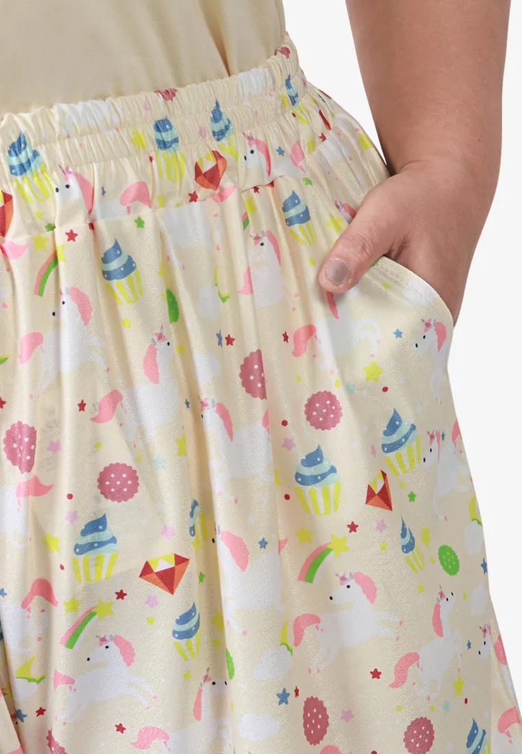 Butterscotch Unicorn Sleep Shorts - Yellow