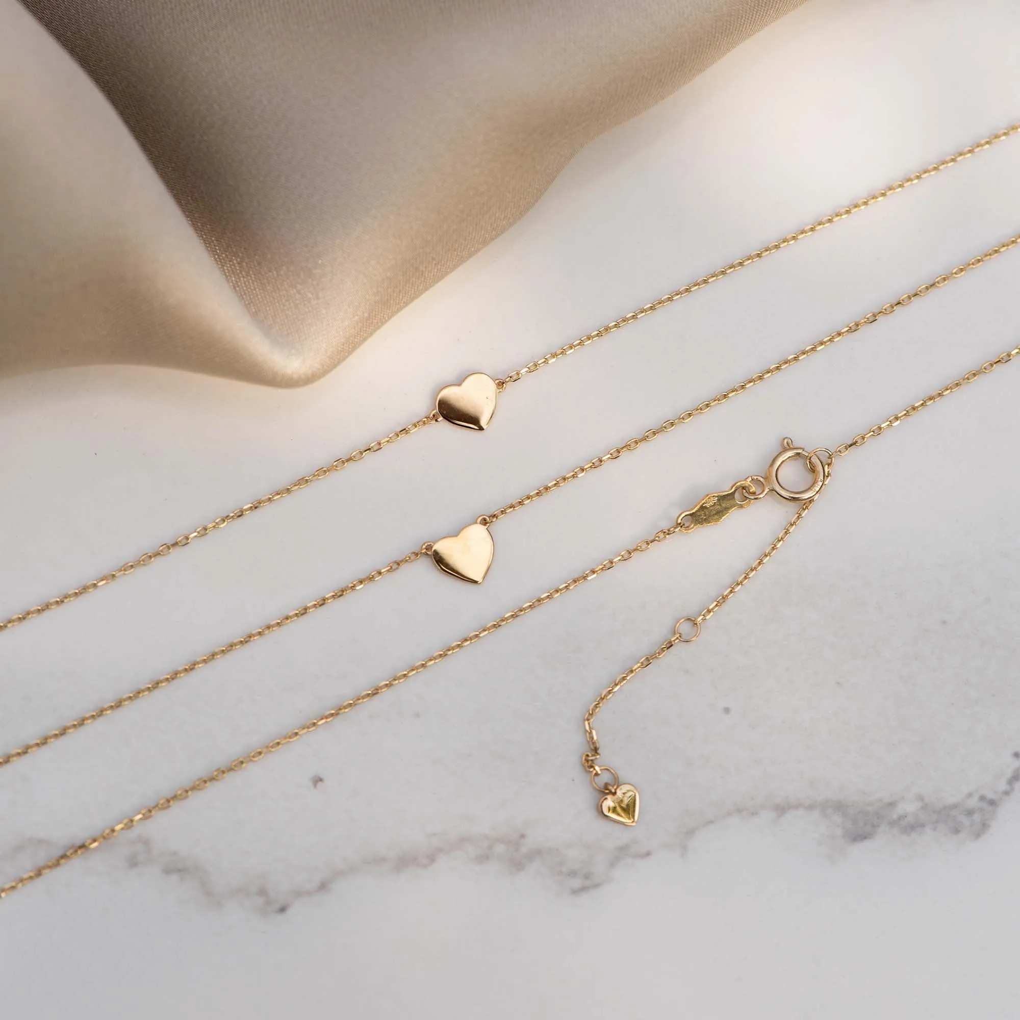 Cadeau d'Isabel 14 karat gold necklace and bracelet gift set