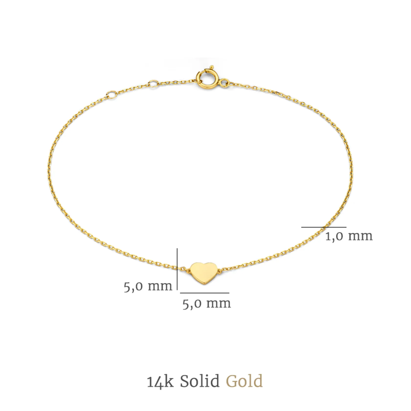 Cadeau d'Isabel 14 karat gold necklace and bracelet gift set