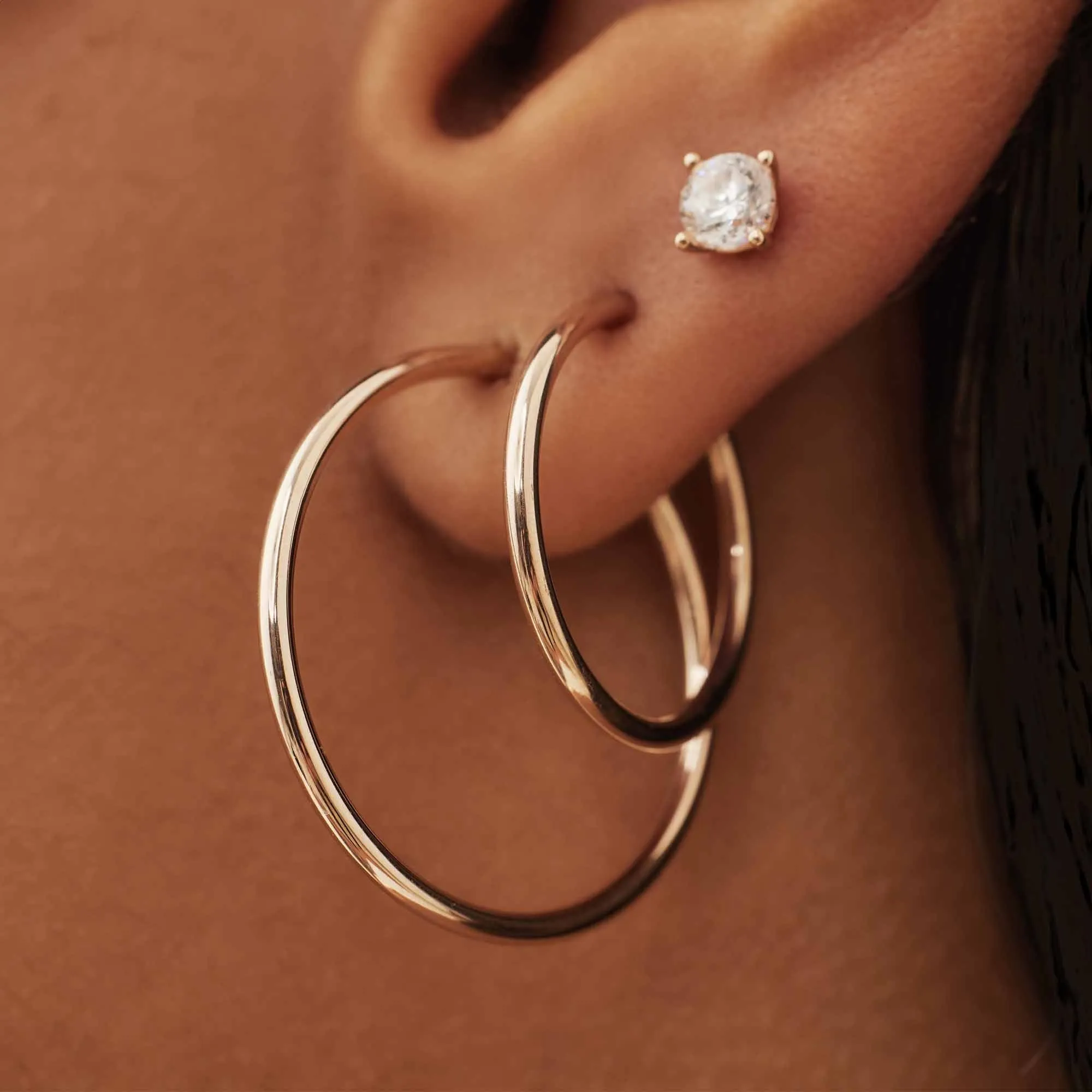 Cadeau d'Isabel 14 karat rose gold earring set