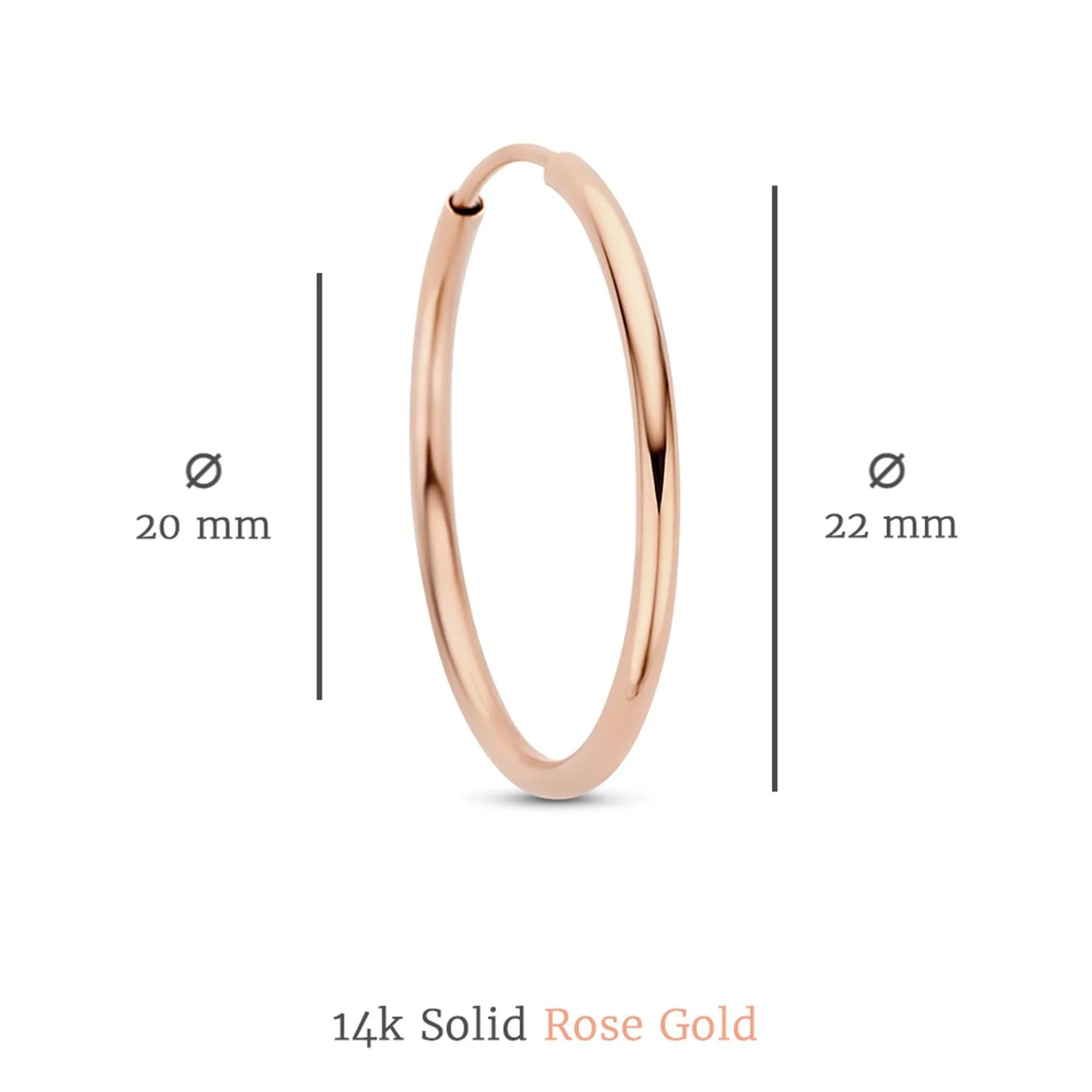 Cadeau d'Isabel 14 karat rose gold earring set