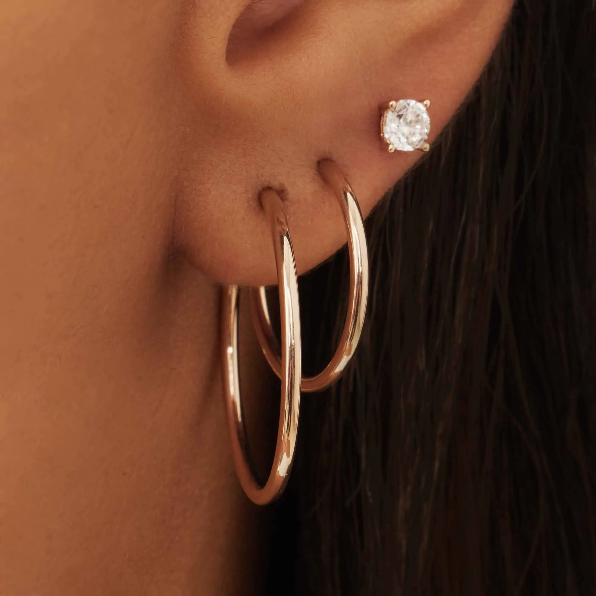 Cadeau d'Isabel 14 karat rose gold earring set