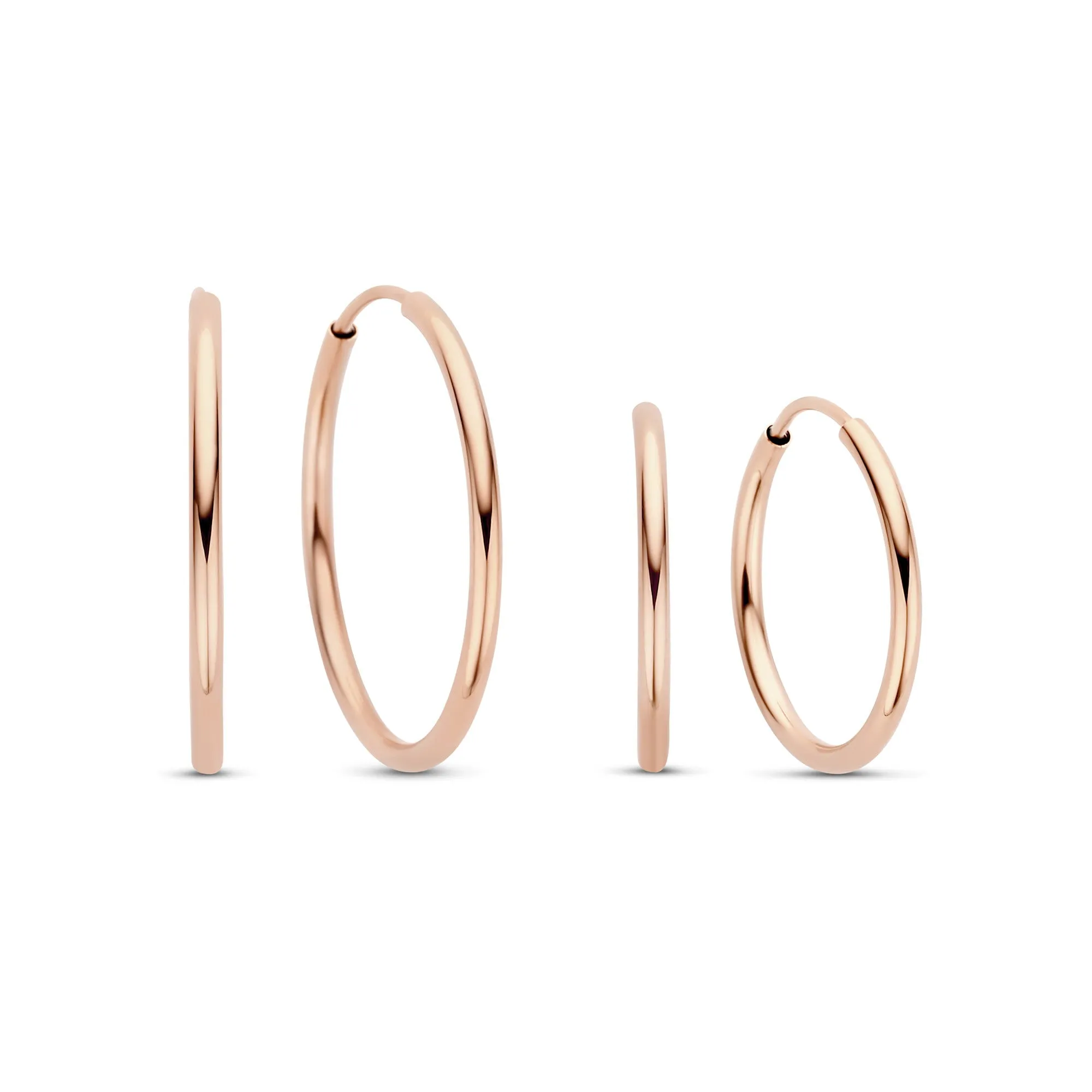 Cadeau d'Isabel 14 karat rose gold earring set