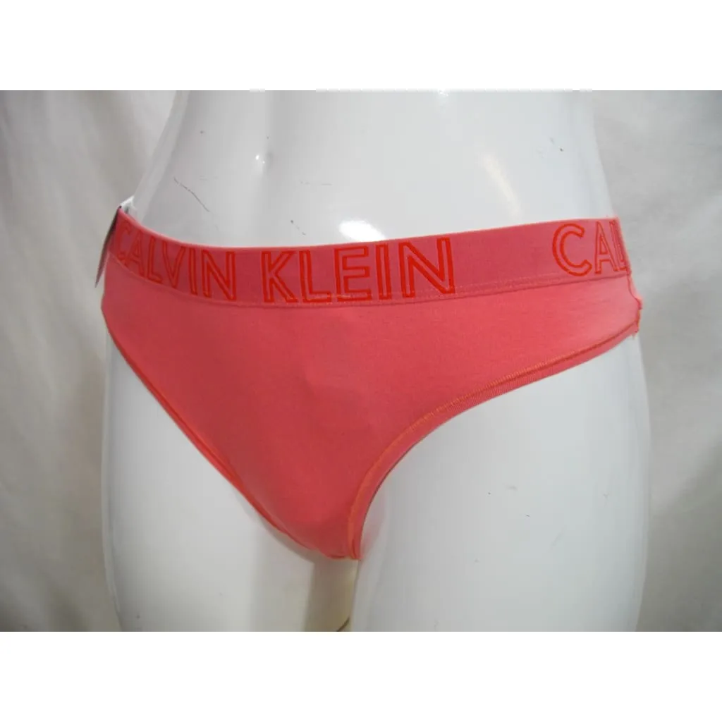 Calvin Klein QD3636 CK Ultimate Cotton Thong MEDIUM Orange NWT