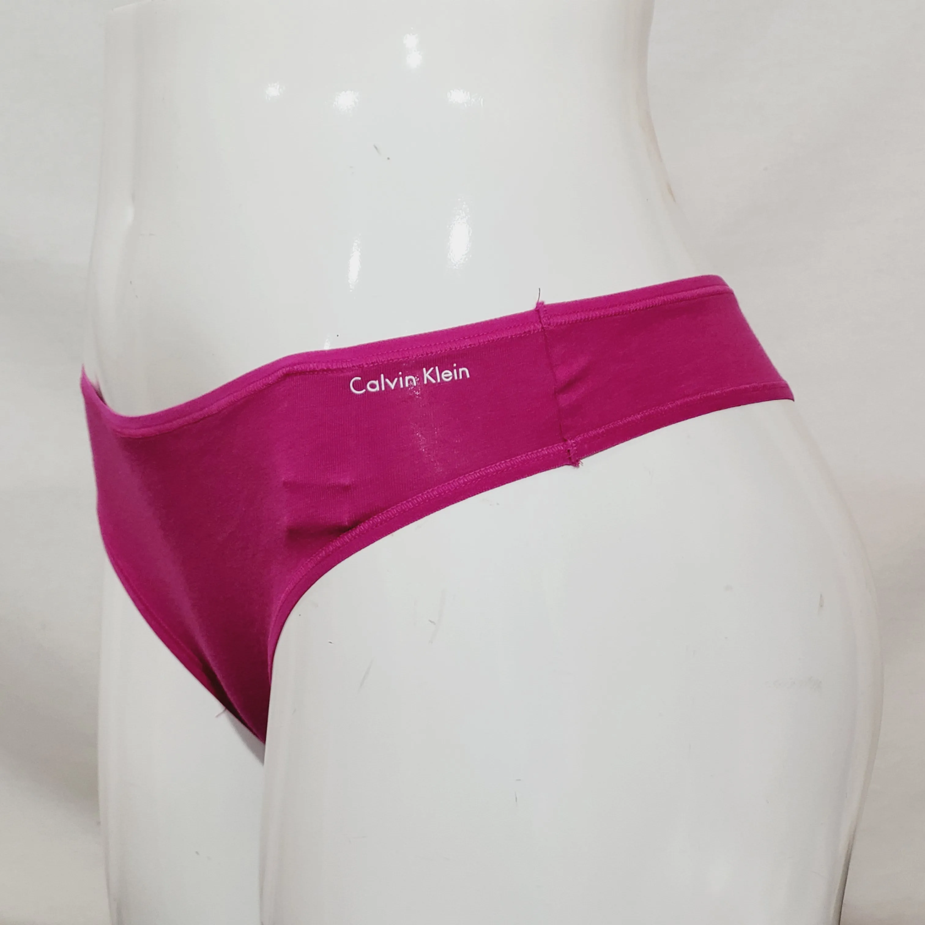 Calvin Klein QD3643 Cotton Form Thong LARGE Raspberry Pink NWT