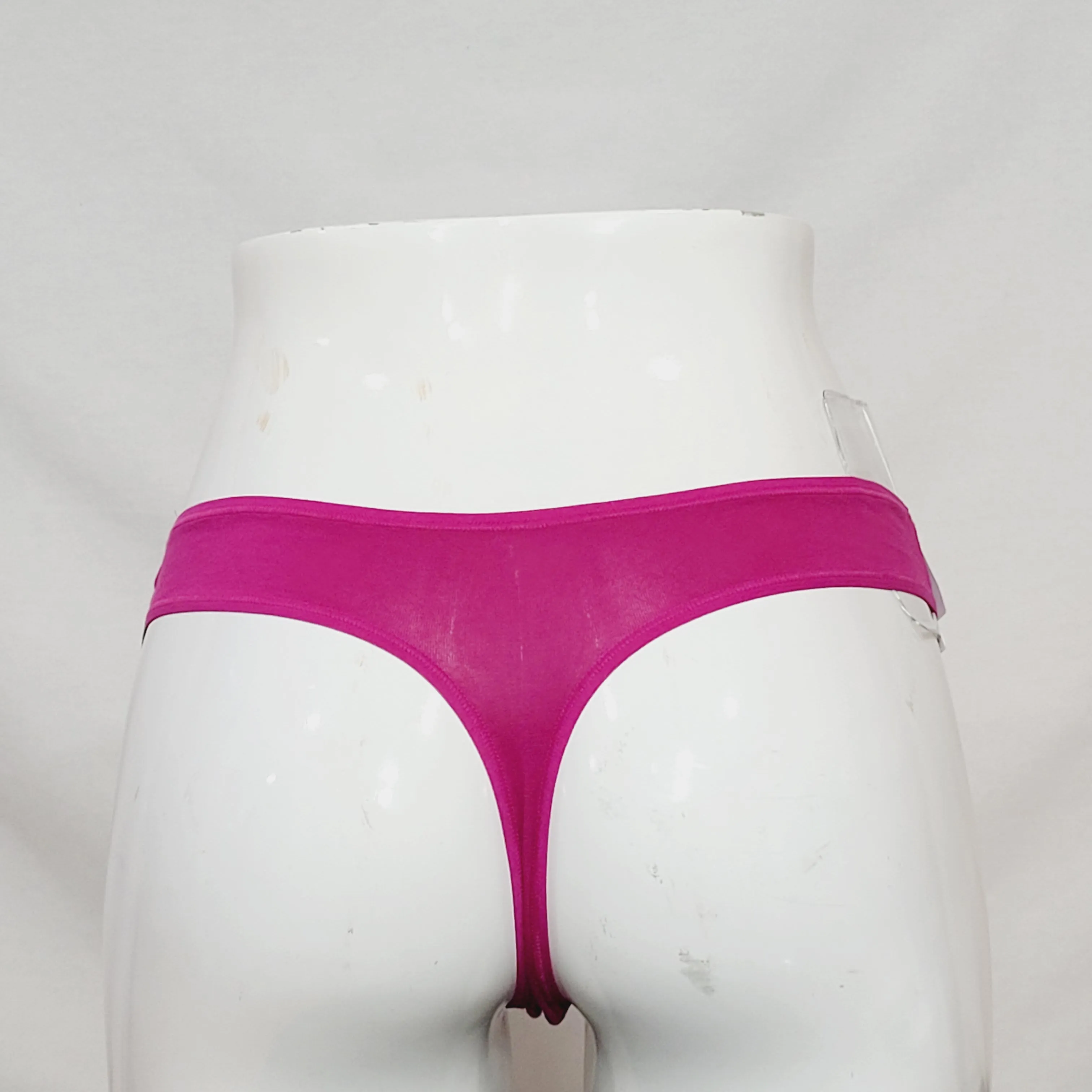 Calvin Klein QD3643 Cotton Form Thong LARGE Raspberry Pink NWT