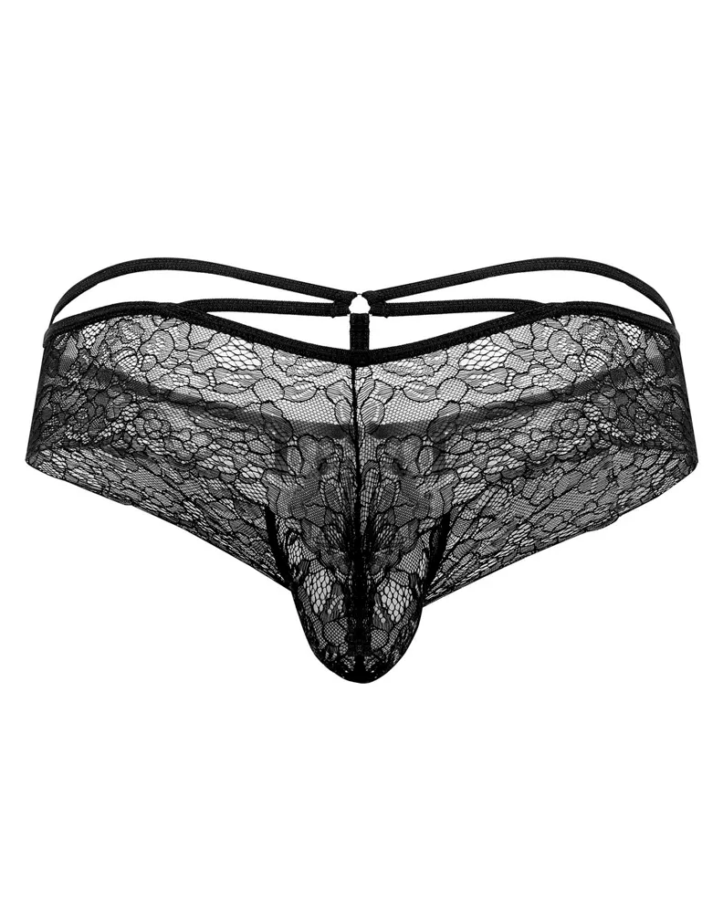 Candyman 99537 Sexy Strappy Lace Thongs Black