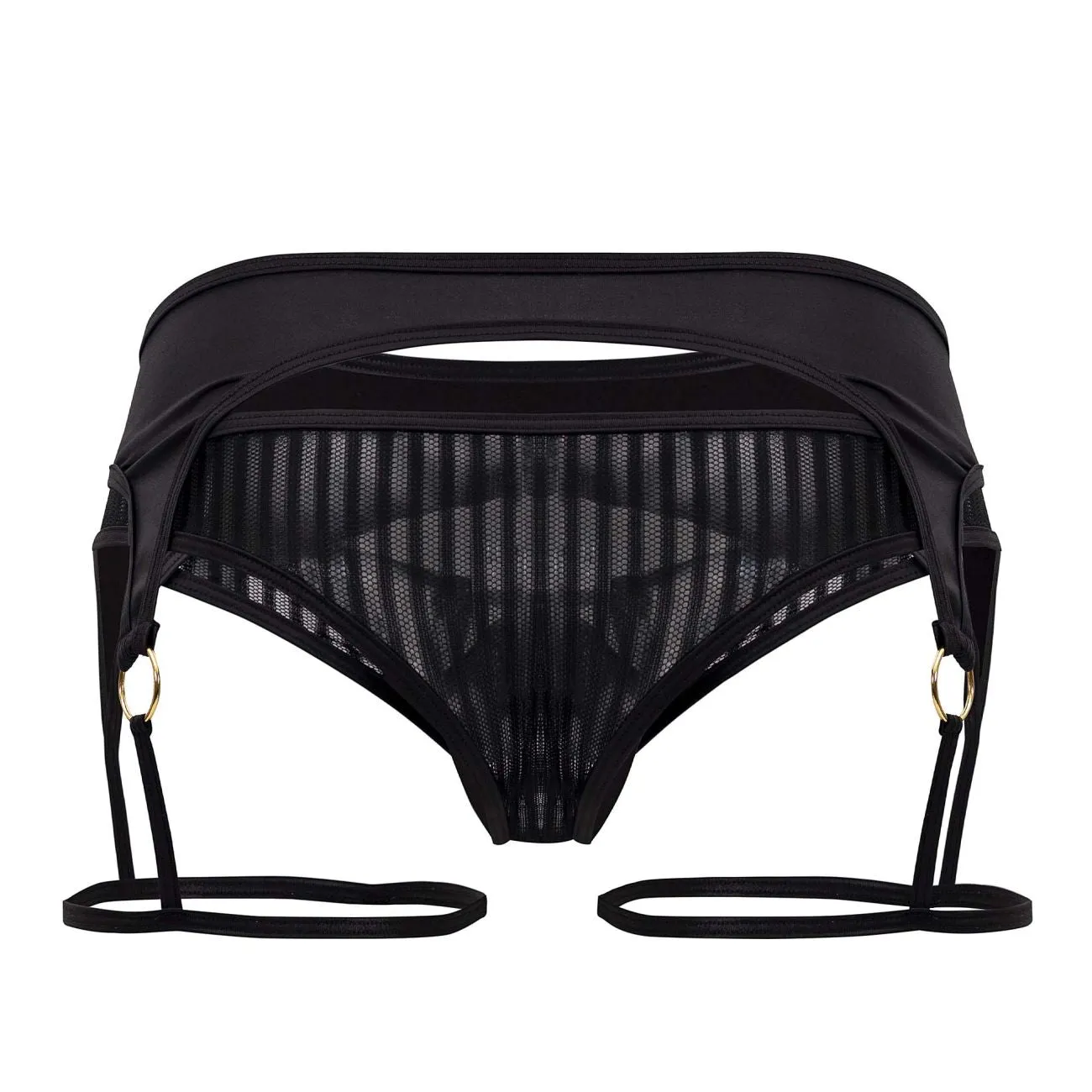 CandyMan 99655 Garter Thongs Color Black