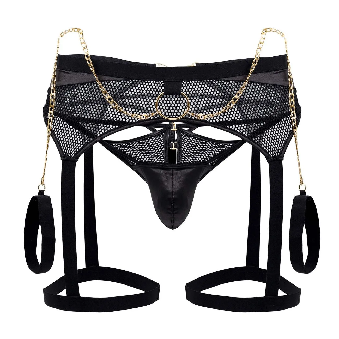 CandyMan Garter Thongs Two Piece Set