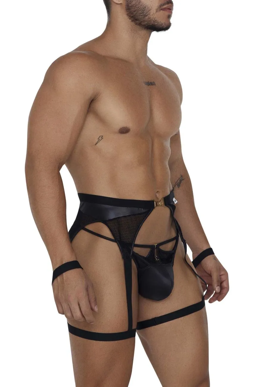 CandyMan Garter Thongs Two Piece Set