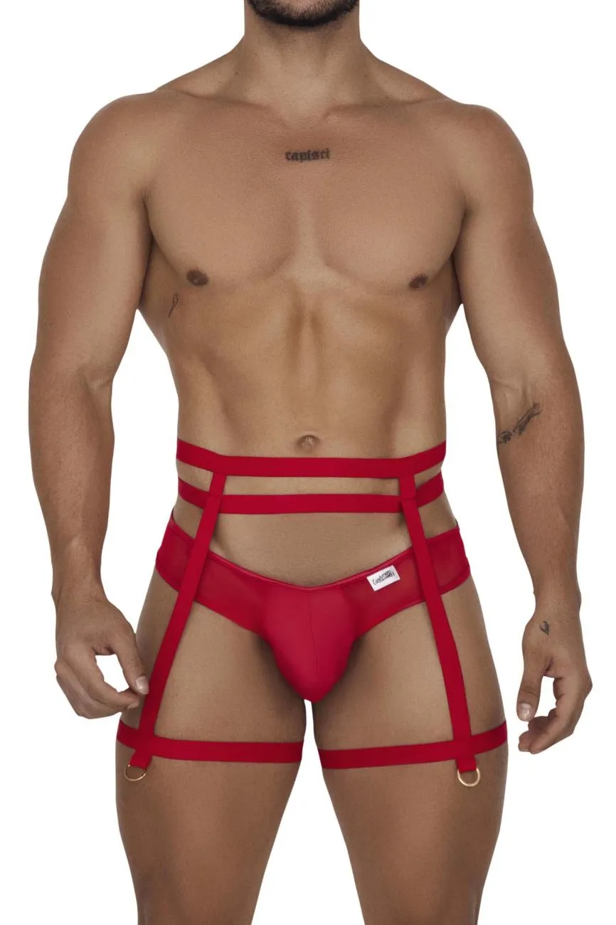 CandyMan Garter Thongs Two Piece Set