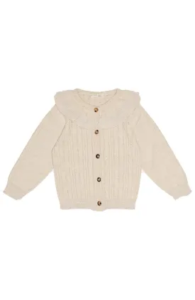 Cardigan Knit Collar - Nature White