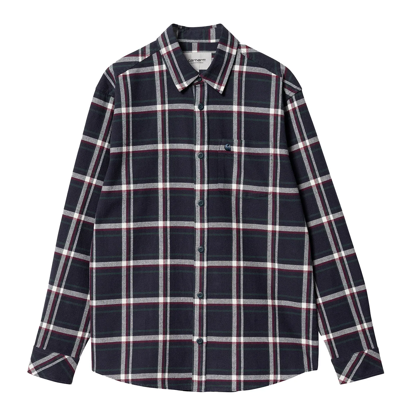 Carhartt WIP L/S Barten Check Shirt - Dark Navy / Dark Navy