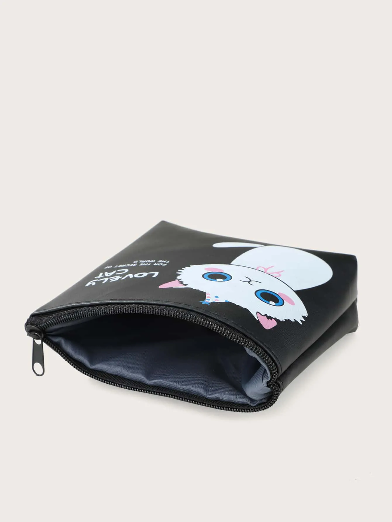 Cartoon Cat Graphic Coin Case