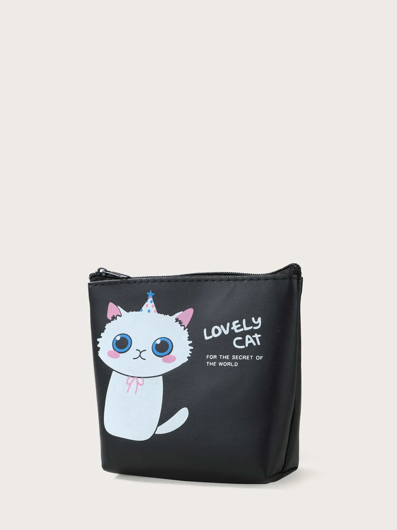 Cartoon Cat Graphic Coin Case