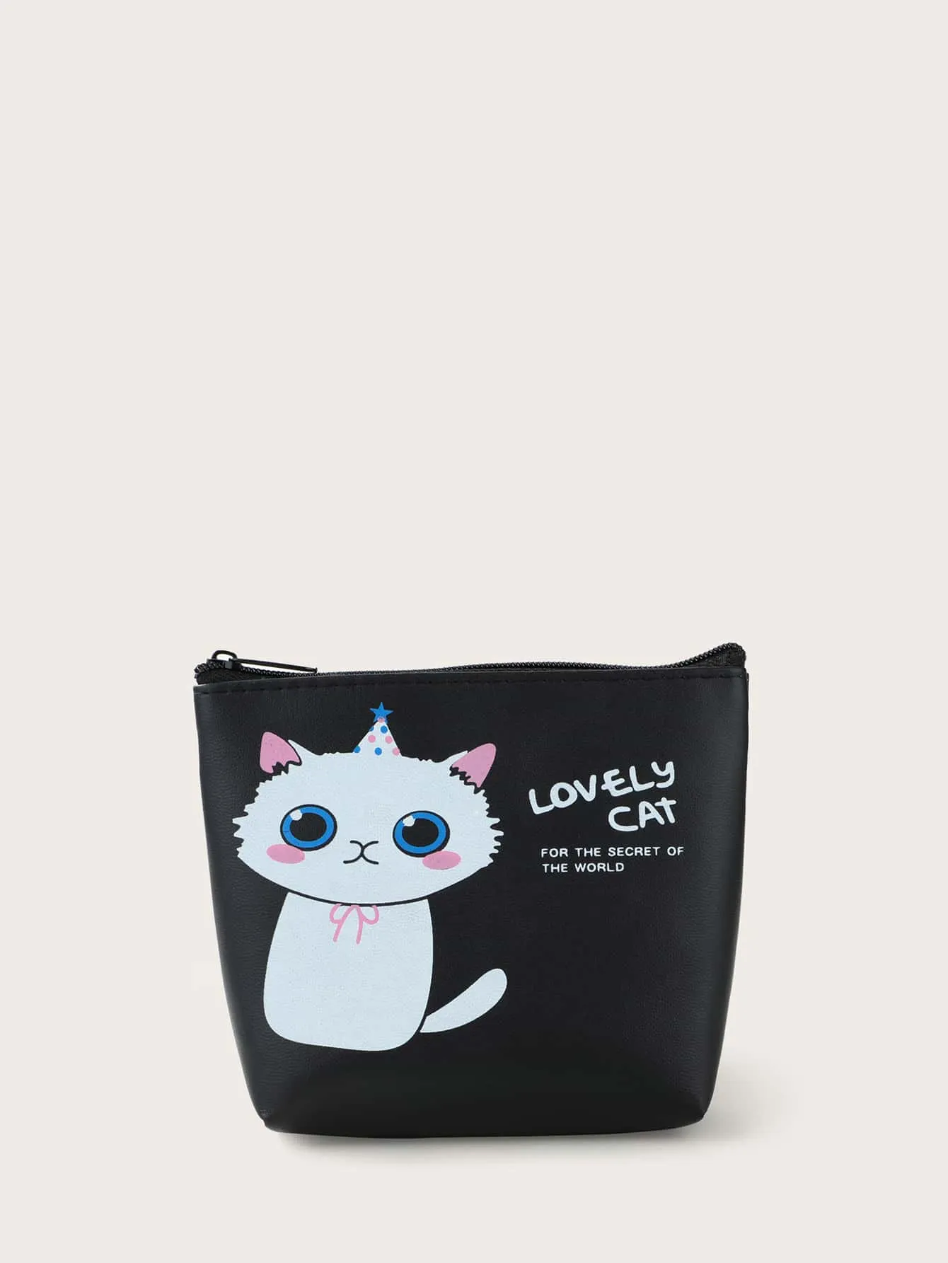 Cartoon Cat Graphic Coin Case