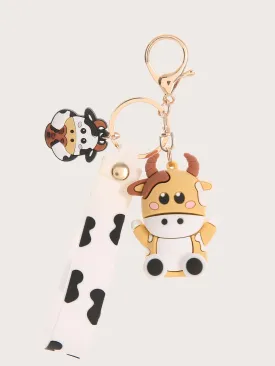 Cartoon Cow Decor Bag Charm