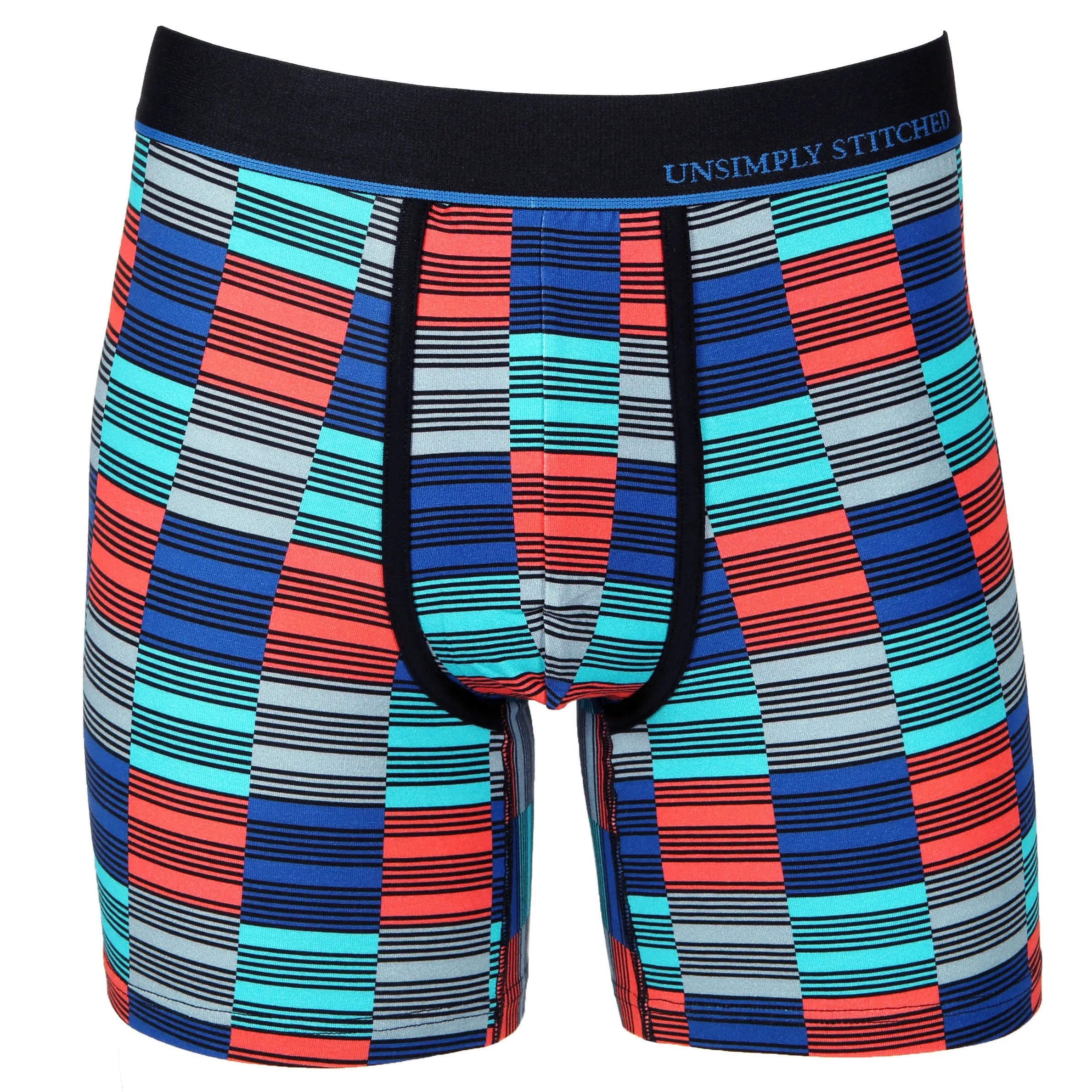 Checkered Stripe Boxer Brief