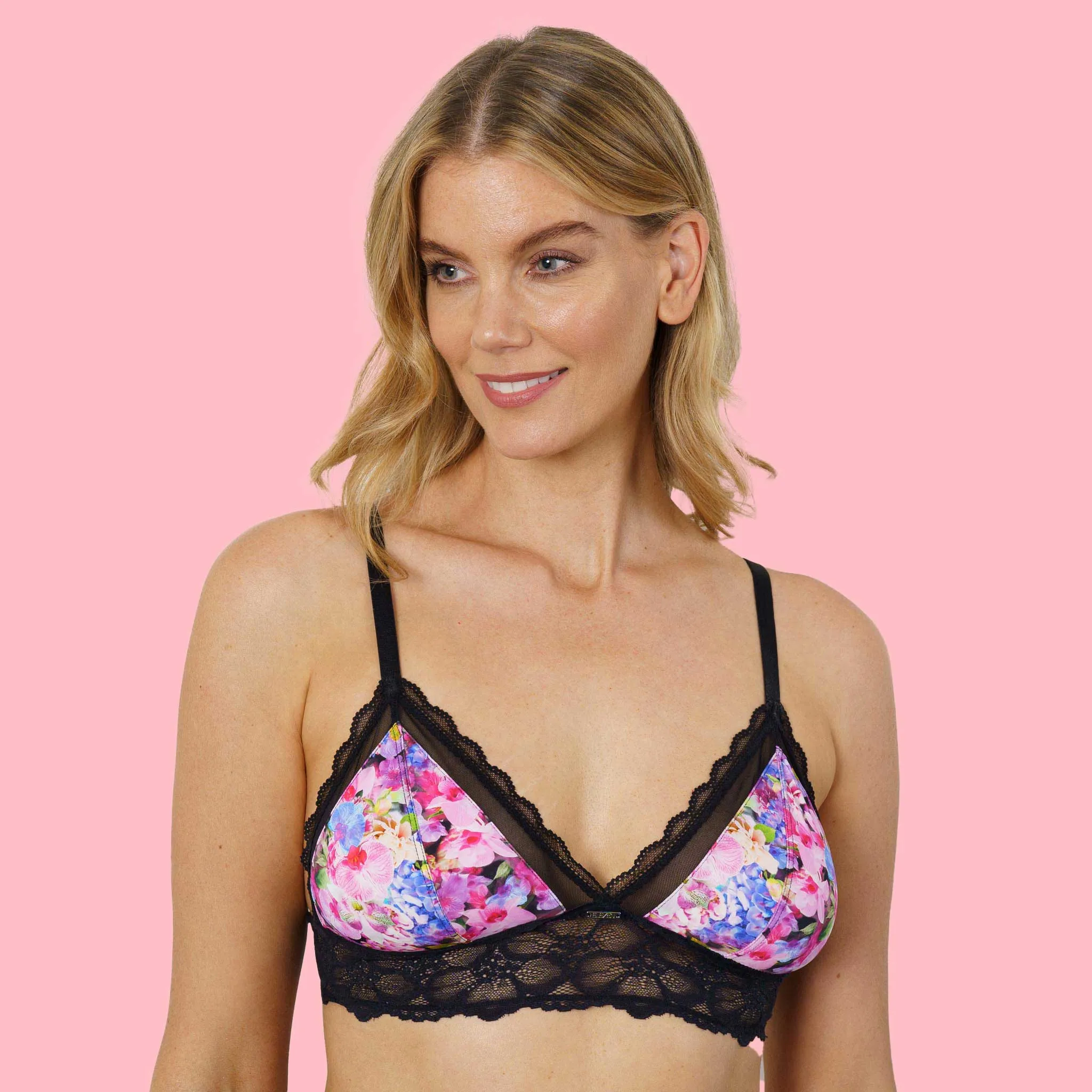 Chloe Microfibre Bralette Floral