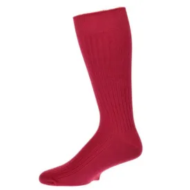 Classic Fine Ribbed Combed Cotton Crew Socks