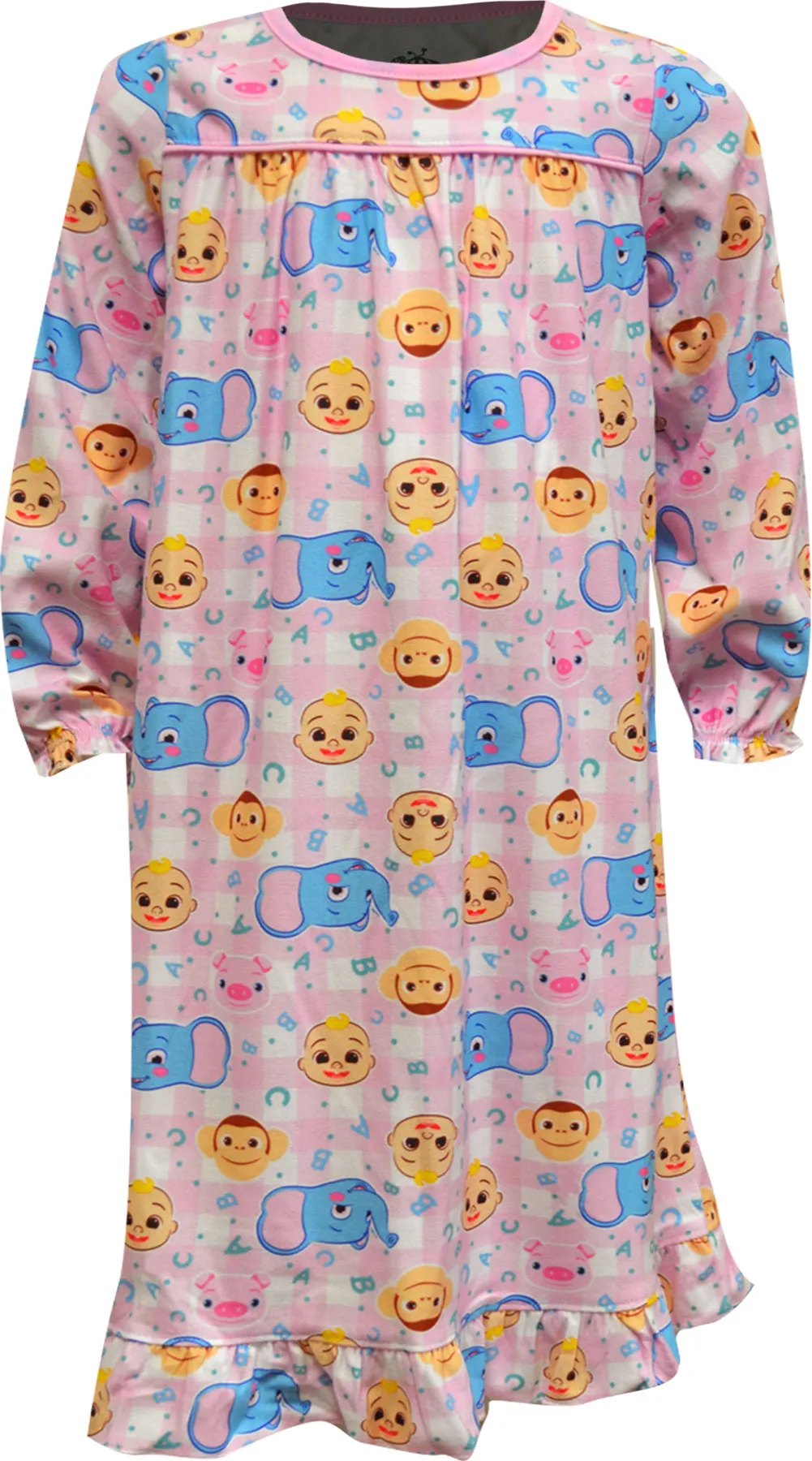 Cocomelon Pink Toddler Girls Traditional Flannel Nightgown