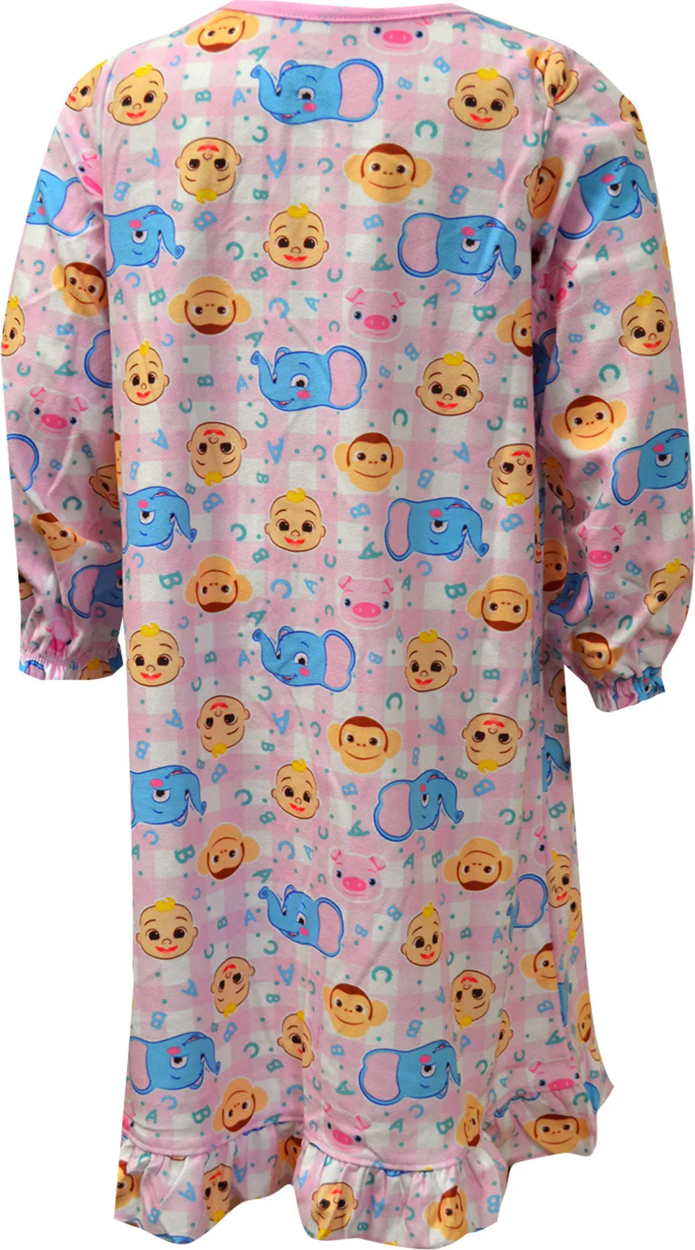 Cocomelon Pink Toddler Girls Traditional Flannel Nightgown